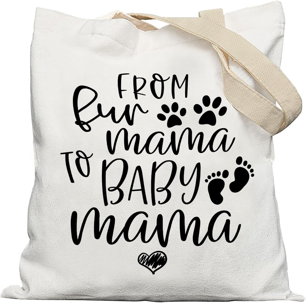 New Mama Tote Bag, Baby Announcement Canvas Tote Bags for Mom, Pregnancy Gifts for Expecting Mom, Mother to Be Mother's Day Gift, Mama Reusable Grocery Shopping Bags