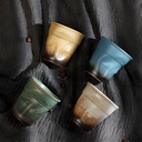 Ceramic Espresso Cups | Set of 4, 3oz, Matte ColorFul, Gift Box | Creative Stackable Demitasse Mugs for Espresso |Coffee Mugs for Espresso Machine| Thick Walled,Handleless,Dishwasher & Microwave Safe