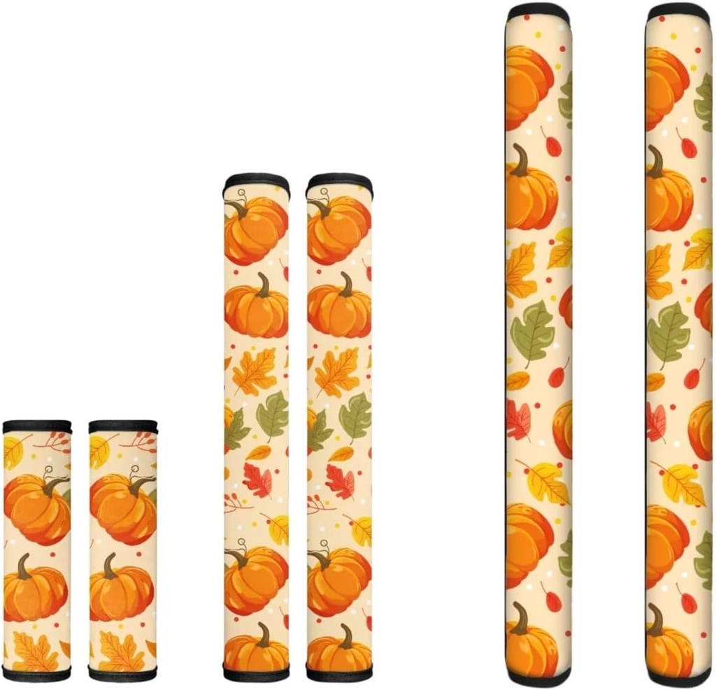 Pumpkins Printed Refrigerator Door Handle Covers Keep Appliance Clean for Fridge Microwave Stove Dishwasher Set of 6