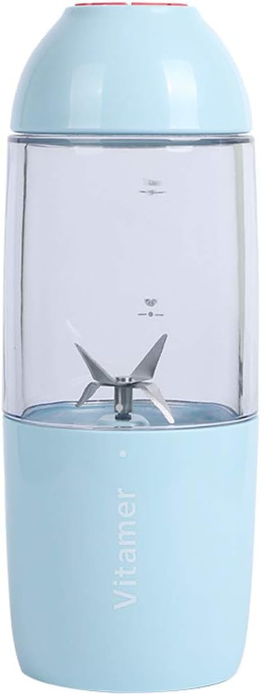 Cup USB Juicer Smoothie Blender, 500ml Capacity Juice Maker with 4 Blades, Charging Function for Outdoors and Indoors. Portable, A