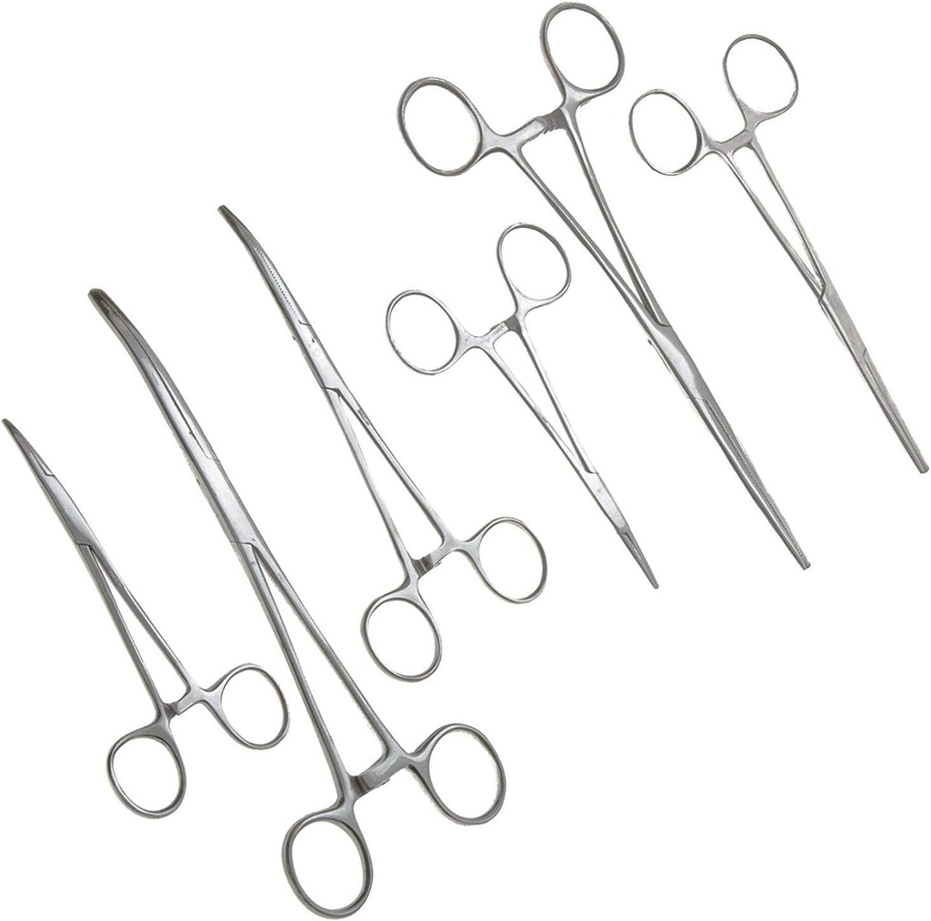 SURGICAL ONLINE Ultimate Hemostat Set, 6 Piece Ideal for Hobby Tools, Electronics, Fishing and Taxidermy (8", 6.25" and 5")