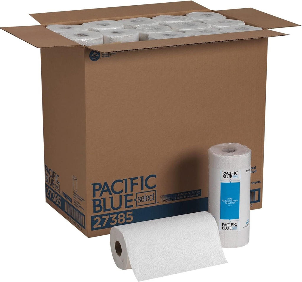 Pacific Blue Select Kitchen Paper Towel, 2-Ply Perforated Roll, 8 4/5 in x 11 in, 30 Count