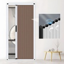 No-Drilling Accordion Door Interior Custom Size, Sliding Folding Door with Aluminum Frame & Low Track, Waterproof Space Saving, Room Divider for Bedroom, Bathroom, Closet, Easy Install