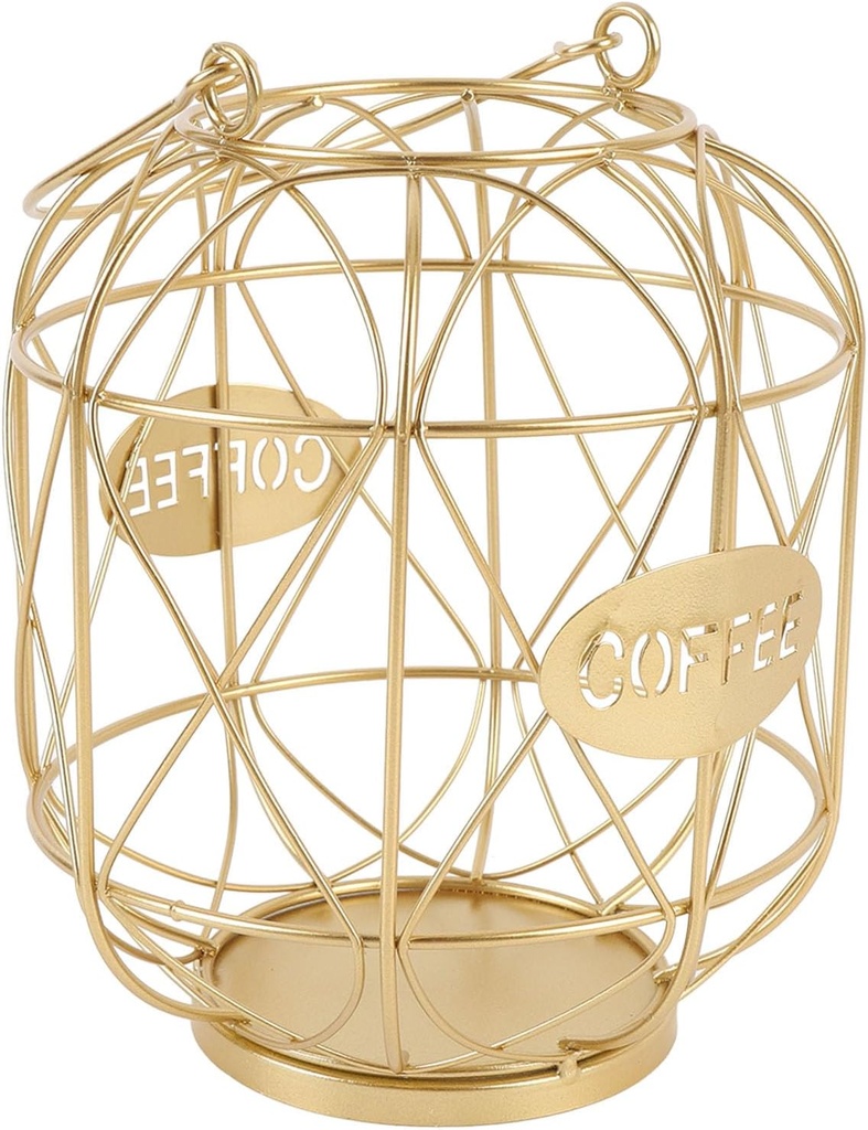 Coffee Pod Capsule Holder Iron Frame Coffee Capsule Storage Basket Organizer 30 Pieces 52mm Capsule Coffee Capsules Recording Basket for Counter (-3118240264311)