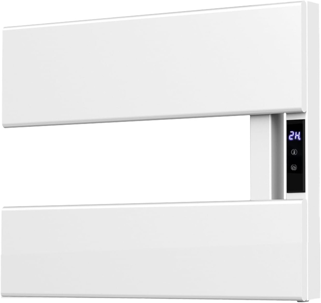 Electric Heated Towel Warmer Rack - Wall-Mounted with Timer & Temperature Control, Plug-in/Hardwired, Fast Heating, Smart Touch Panel