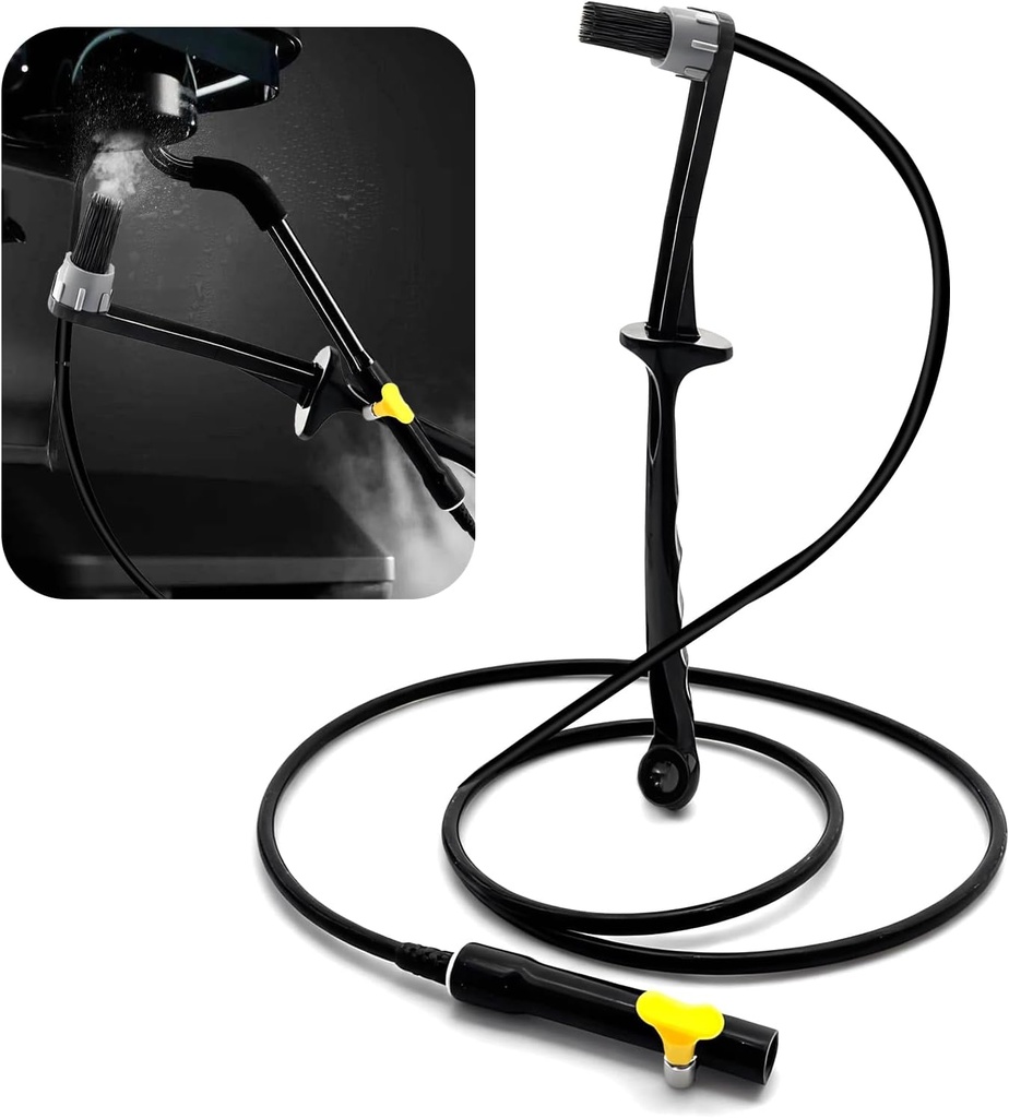 Coffee Machine Steam Brush, 36 Inch Silicone Hose Espresso Steam Wand Cleaning Tool with Spoon End for Barista Espresso Maintenance