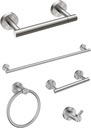 FORIOUS Bathroom Accessories Set, SUS304 Stainless Steel 24 Inch Towel Bar Set, Modern Towel Holder Set, Towel Racks for Bathroom Wall Mounted, Bathroom Hardware Set, Brushed Nickel