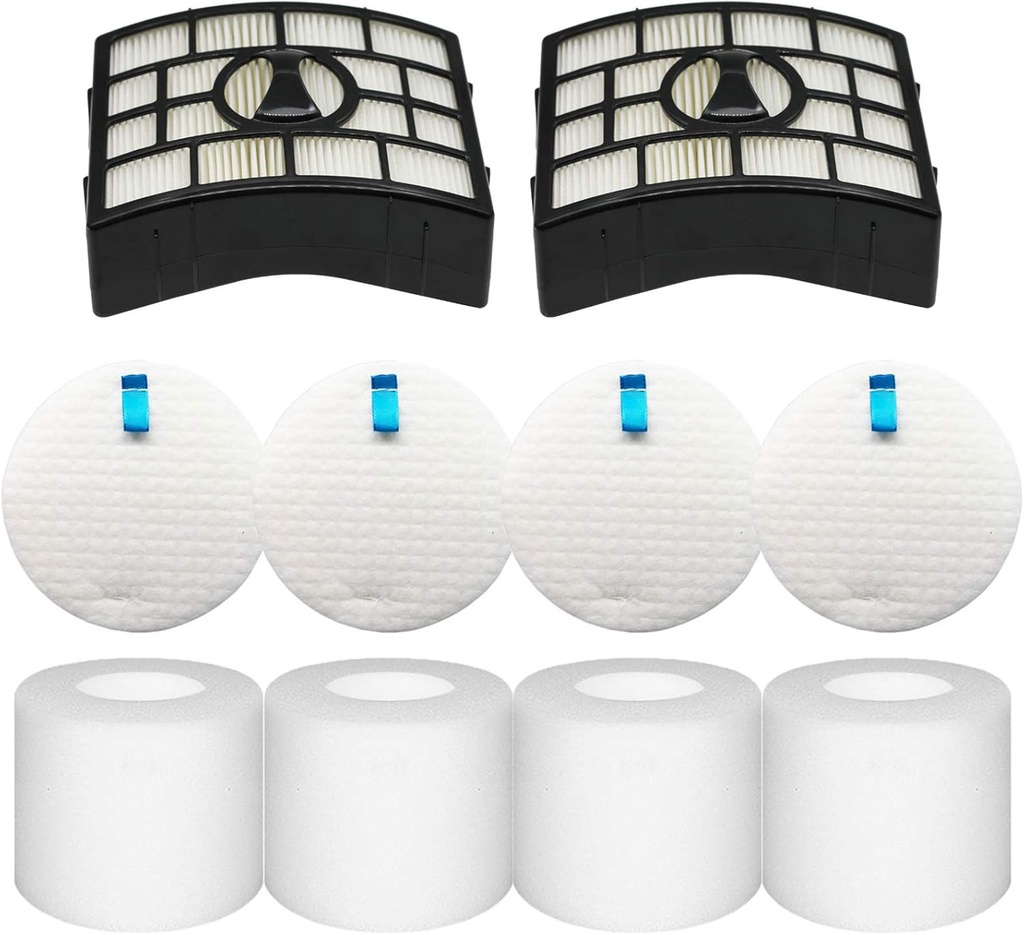 Vacuum Filters Replacement for Shark Rotator Powered Lift-Away AZ1002, NV650 NV651 NV652 NV750 NV751 NV752 NV753 AX950 AX951 AX952 ZU632, 2 Post Filters + 4 Foam & Felt Filters, Part # XHF650&XFF650