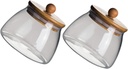 2PCS High Borosilicate Glass Sealed Storage Jars with Lids Transparent Candy and Seasoning Containers for Pantry Organization and Party Accessories