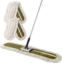 36" Commercial Dust Mops for Floor Cleaning Heavy Duty Floor Duster Mop with Long Handle Hotel Gym Household Cleaning Supplies for Hardwood, Tiles, Marble Floors,Green