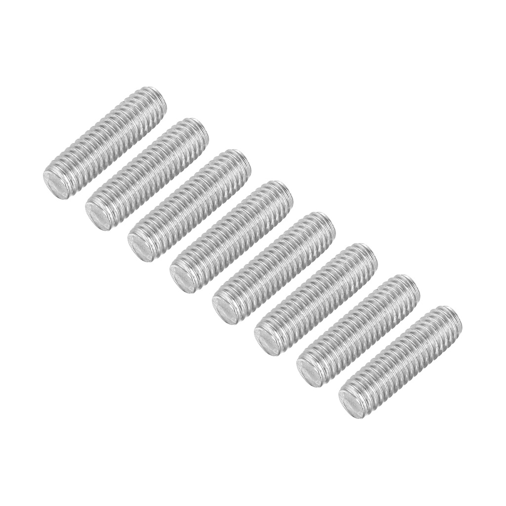 uxcell 8Pcs Fully Threaded Rod, M6 x 20mm 304 Stainless Steel Right Hand Thread Bar Studs M6-1 Thread Pitch for Furniture Machinery Assembly