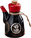 Toyvian Japanese Style Condiment Dispenser Sauce Bottle Kitchen Liquid Seasoning Jar Grease Container for Cooking