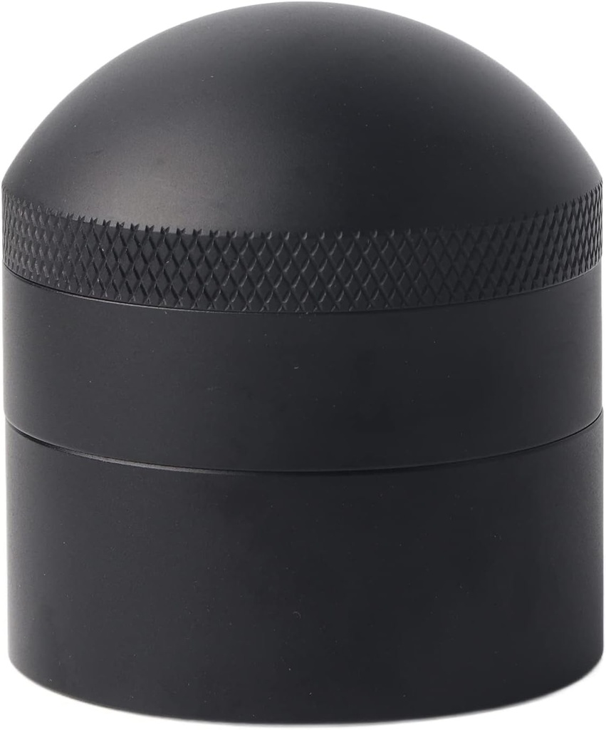 Coffee Tamper Pin Type Aluminum Alloy Coffee Powder Hammer for Home Kitchen Coffee Shop (Black 53MM)