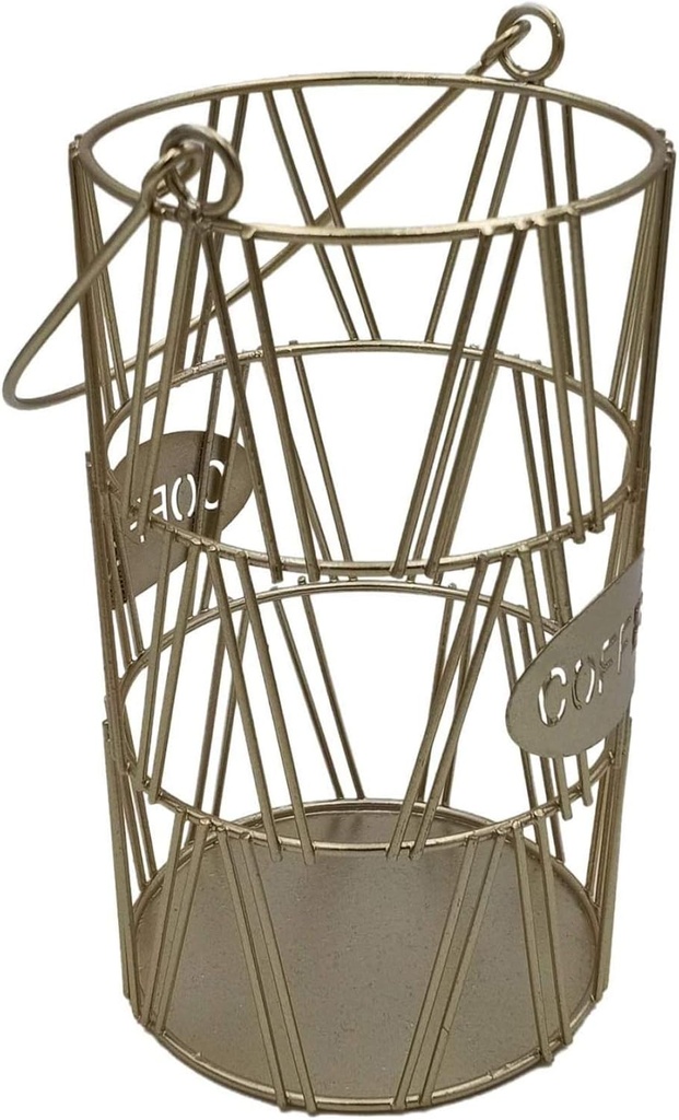 Coffee Pod Holder Bowl, Large Capacity Coffee Pod Stand, Coffee Capsule Holder for Coffee Capsules Kitchen Storage-Gold