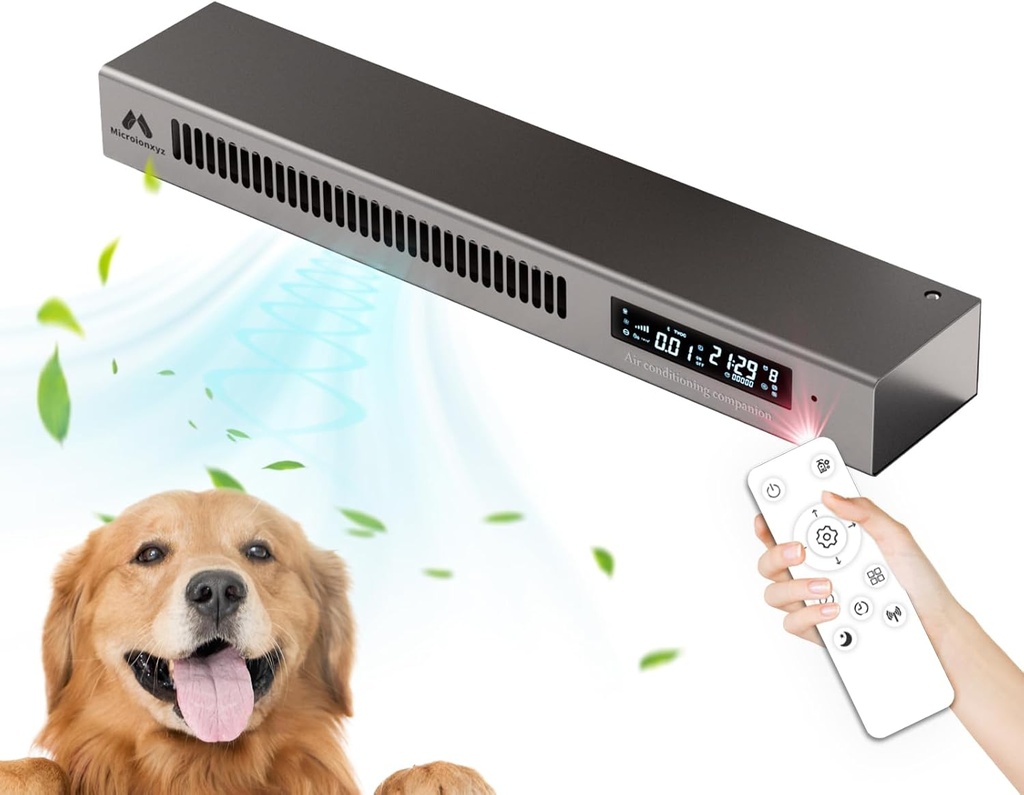 Ionic Air Purifier, Unique Metal Design, CADR 310m³/h, 80㎡ Coverage, No Consumables, Energy-Efficient, Quiet Operation, Suitable for Home and Office