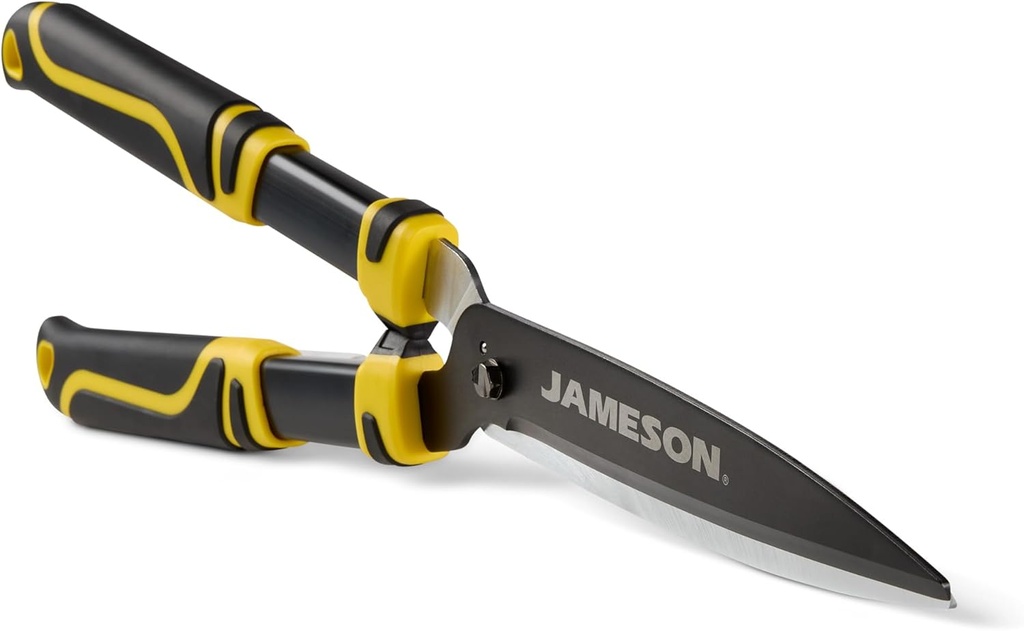 Jameson Heavy-Duty Hedge Shears – 23″ with Ultra-Sharp Non-Stick Blades, Lightweight Aluminum Frame, and Shock-Absorbing Grip