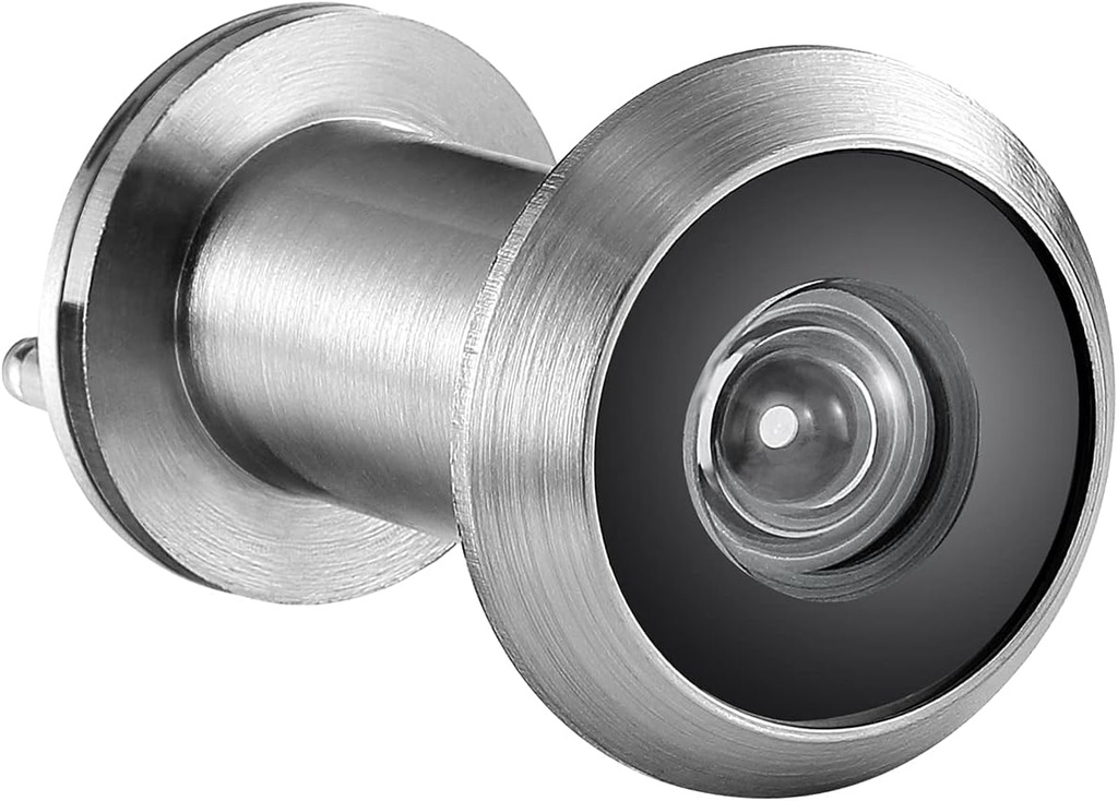 Earl Diamond - Peep Holes for Door, Solid Brass 200-Degree Door Viewer Peephole with Heavy Duty Rotating Privacy Cover for1-3/8" to 2-1/6" Doors Doors for Home Office Hotel, Satin Nickel