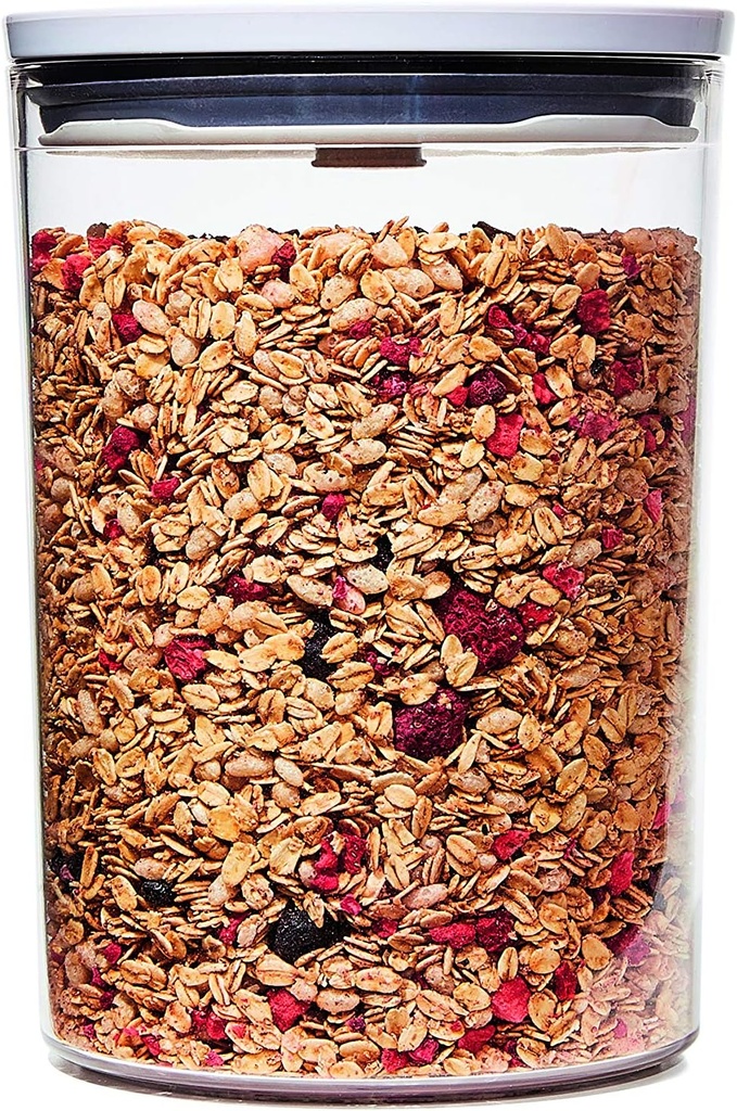 OXO Good Grips Round POP Container– 3.3 Qt for rice, pasta and more, White