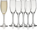 TRUE Stemmed Champagne Flutes, Elegant Clear Champagne Glasses Gift Set, Perfect for Prosecco, Sparkling Rose, Mocktails, Home Bar, Housewarming Party, Wedding Gifts, 5.75 oz, Set of 6