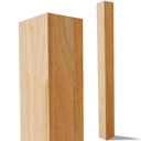 1 Pcs 3.25 x 3.25 x 54 Inch Stair Post Modern Solid Red Oak Wood Blank Square Newel Post for Stairs Remodeling