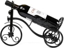 Metal Iron Wine Bottle Holder Racks Tricycle Design 1 Bottle Holder Organizer Display Rack Wine Bottle Storage Holder for Bar Wine Cellar Kitchen Black (Color : Silver) (Silver) (Black)