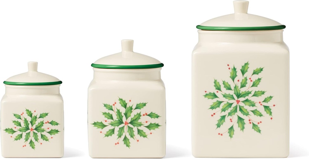 Lenox 894177 Holiday 3-Piece Canister Set