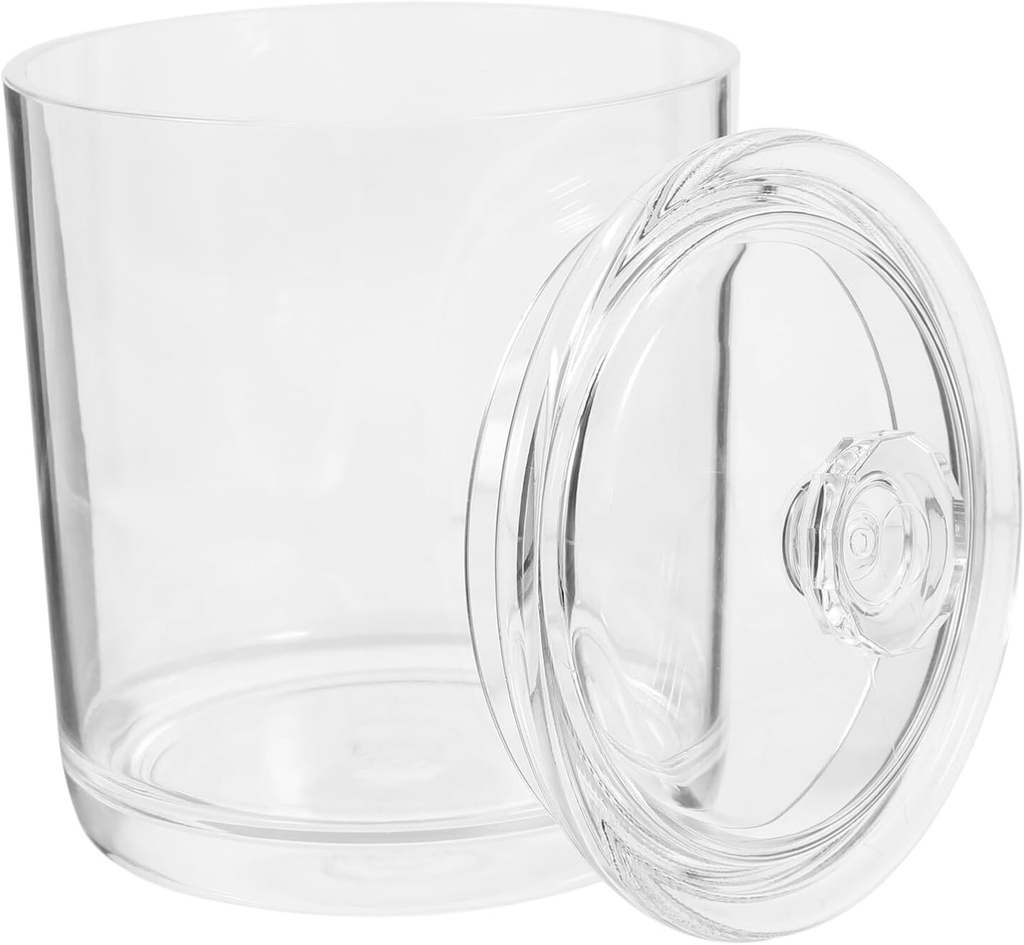Cabilock Airtight Tea Canister with Lid Small Acrylic Airtight Kitchen Storage Jar Clear Food Storage Canister for Coffee, Sugar, Cookie, Transparent