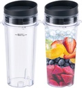 Replacement16oz Blender Cup for Ninja,Single Serve Blender Cup With Lids Set For BL770 BL780 BL660 BL740 BL810 Nutri Ninja Series Blenders (2-pack)