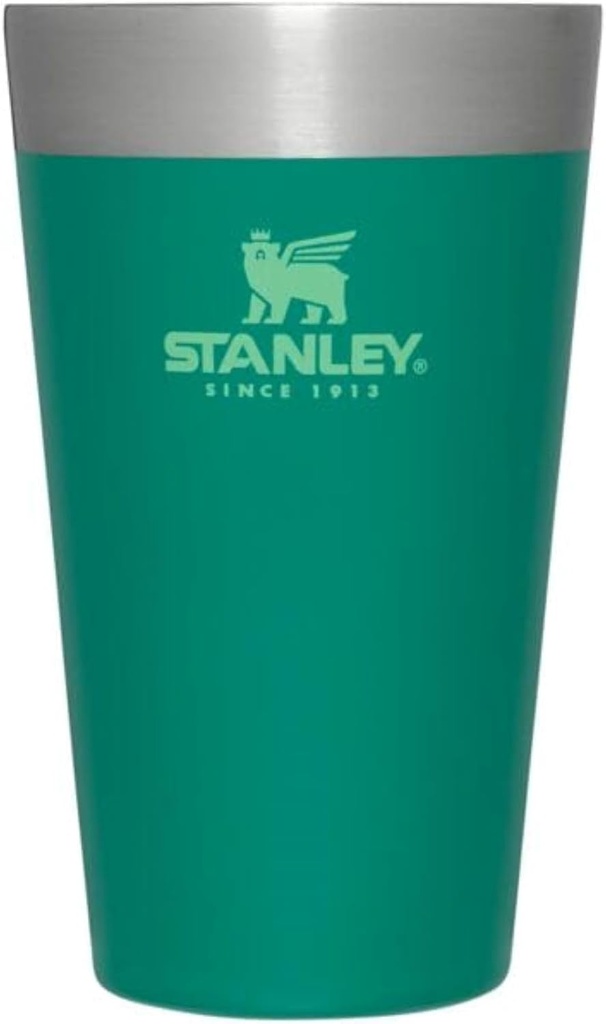 STANLEY Adventure Stacking Beer Pint Glass 16oz | Stackable Drinking Cup for Cold Beverages | Dishwasher Safe | Insulated Stainless Steel Tumbler | BPA-Free | Alpine