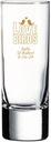 Personalized Color Printed Tall Shot Glass - Love Birds - Gold - 144 pack