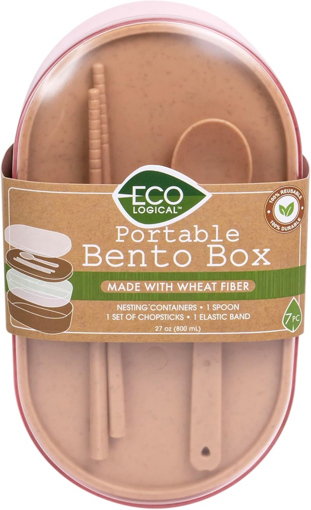 EcoLogical Portable Bento Box, Lunch Storage, Easy Meal on the Go