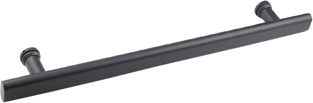 Bathroom Shower Glass Door Handle - Stainless Steel Finish, Glass Door Bathroom Knob, Shower Enclosure Kit for Shower Enclosure Screen Interior/Exterior(Black,Pitch-300mm)