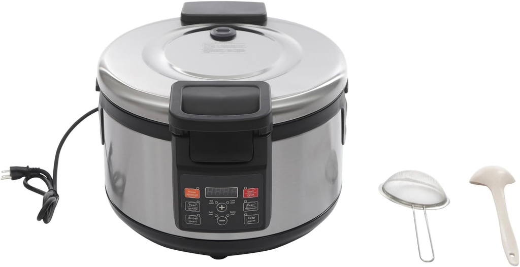 Commercial Pearl Cooker 16L 2200W, Automatic Bubble Tea Machine for Tapioca Sago Boba, Professional Milk Tea Cooker with Digital Timer & 24H Keep Warm, for Tea Shops Cafes