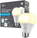 GE CYNC A19 Smart LED Light Bulbs, Soft White, Bluetooth and WiFi Light Bulbs, 60W Equivalent, Work with Amazon Alexa and Google Home, 2 Count (Pack of 1)