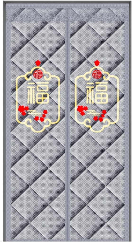 Thermal Insulated Door Curtain，Wind proof and warm quilted door curtain, air conditioning winter thickened cotton household kitchen partition, wind proof, oil smoke no punching ( Color : A , Size : W1