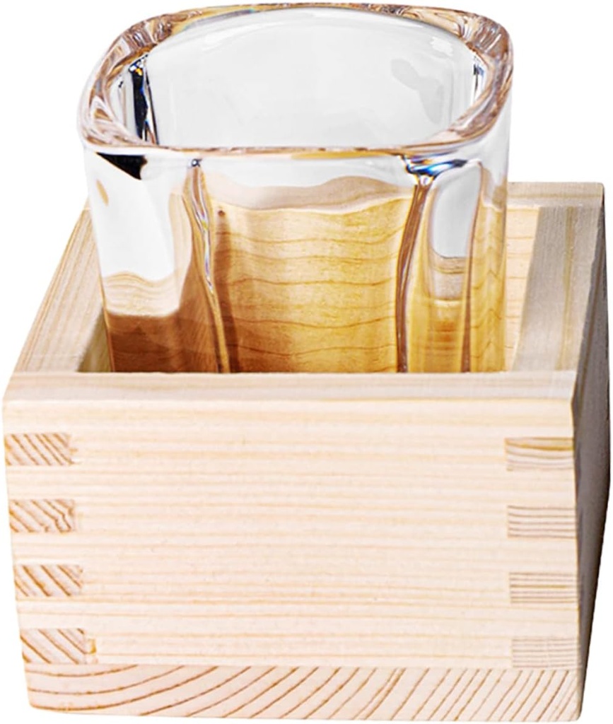 Garneck Japanese Sake Cups Set Mermaid Wine Glass Shot Glasses for Personal Party Saki Mug Rice Wine Cup Wooden Box