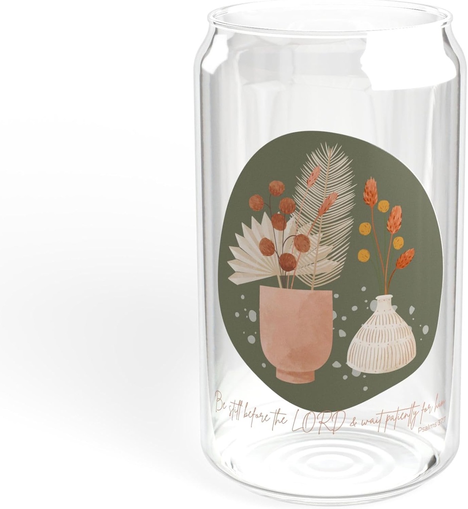 Eco-Friendly Sipper Glass - 16oz Floral Design, Perfect for Home, Office, Gift, Summer Refreshments, Eco-Conscious