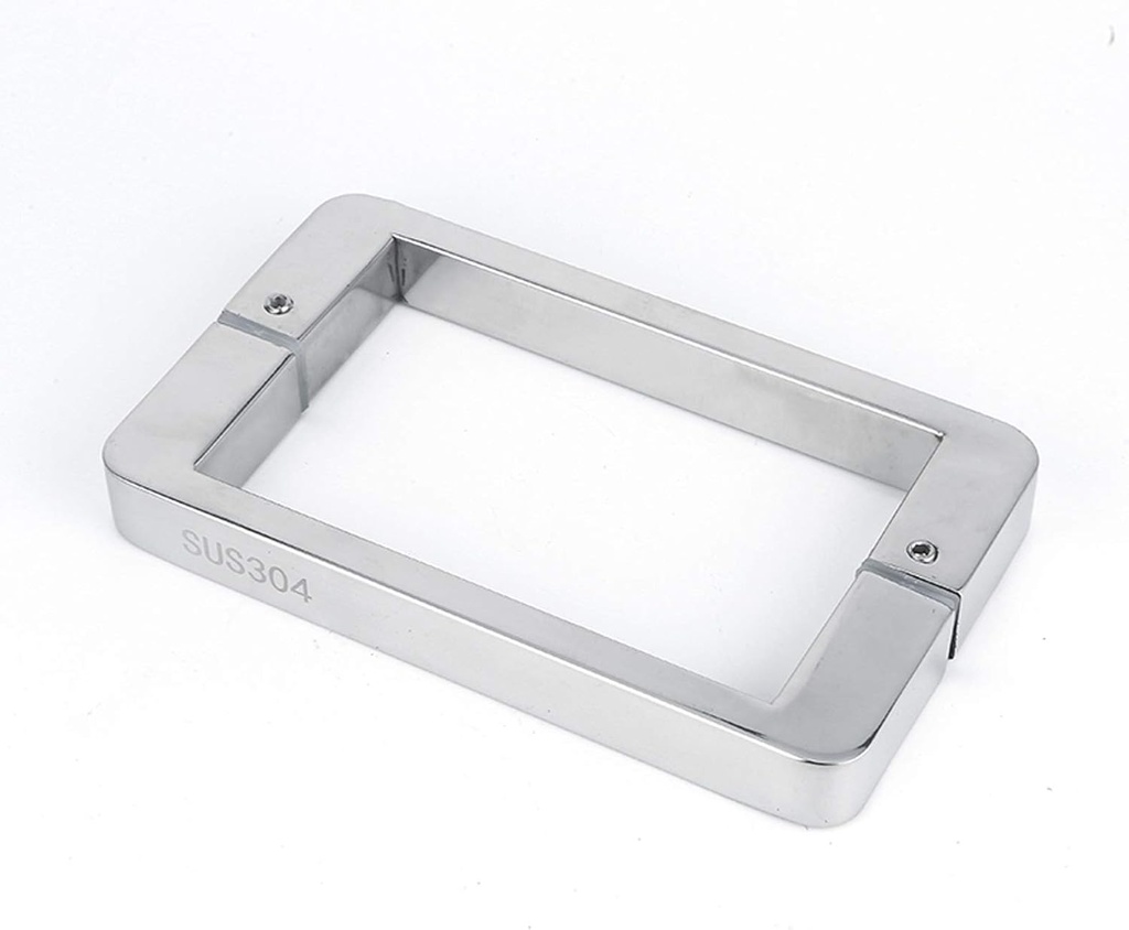 GERRIT Bathroom Shower Door Handle Sets, Square Shower Pull Push Single Door Handles, 145Mm Hole Centres - Silver