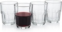 Trattoria Stemless-Style Vino da Tavola – Small & Stackable Italian Wine Tumbler 4-Piece Set (Gift Box Collection)