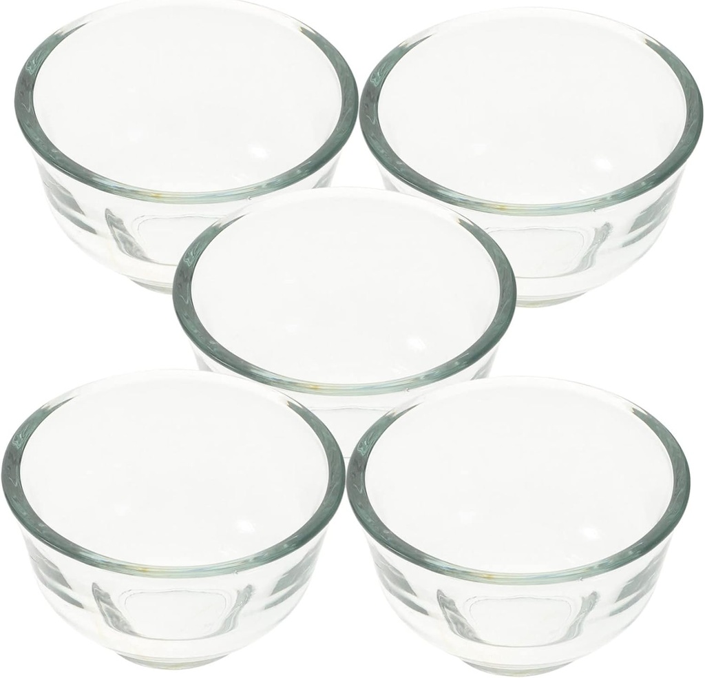 KICHOUSE 5Pcs High Borosilicate Glass Tea Cups Creative Drinkware for Home Use for Loose Tea and Everyday Enjoyment