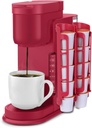 STORAGENIE Coffee Pod Holder for Kerig Kcup, Red Side Mount K Cup Storage, Coffee Pod Organizer, Perfect for Small Counters