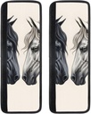Refrigerator Door Handle Covers Black White Horse Refrigerator Handle Covers Set of 2, Keep Your Kitchen Appliance Clean