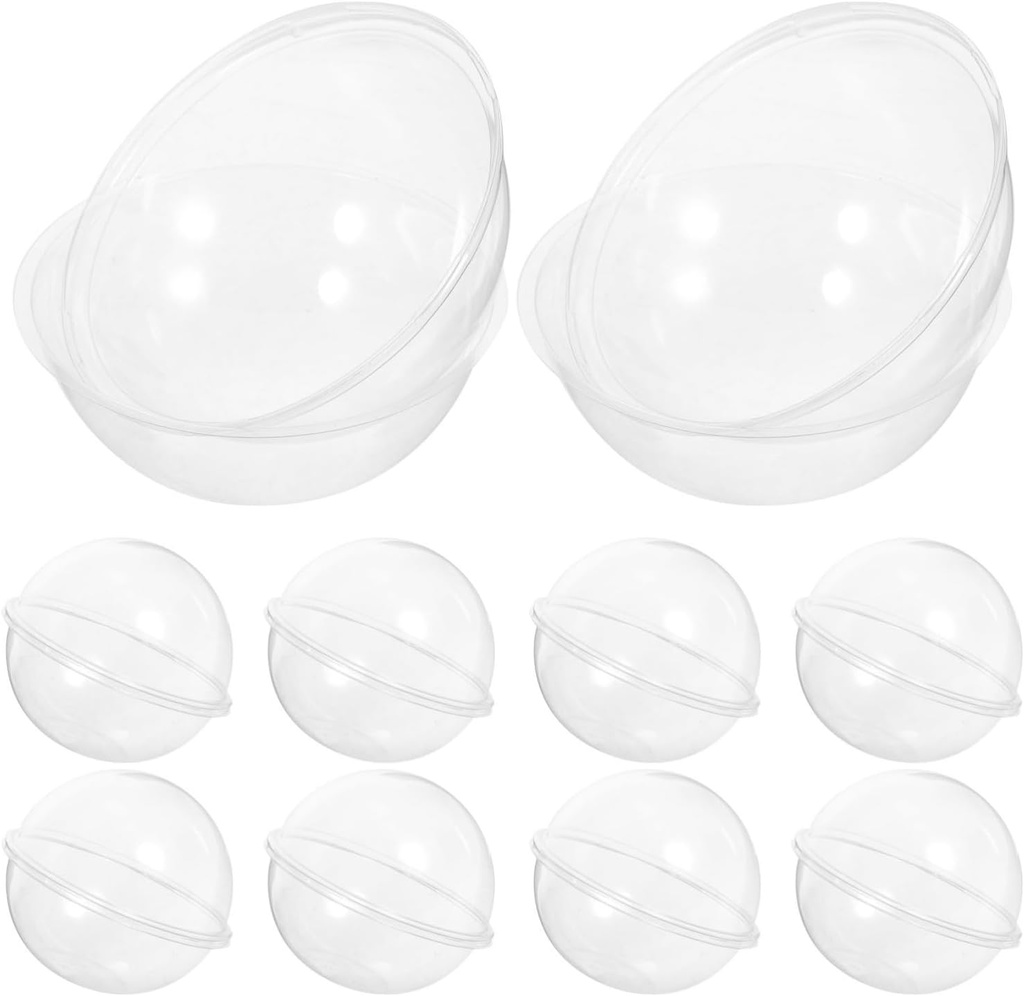 Healifty 10pcs Transparent Individual Cake Boxes for Mousse Holders Pet Material for Parties Desserts and Home Use