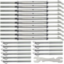 Stainless Steel Cable Railing Hardware Kit, for 3/16 Cable Railing System, for Metal Posts, Adjustable Angle Drop Pin Turnbuckle Kit 10 Pair