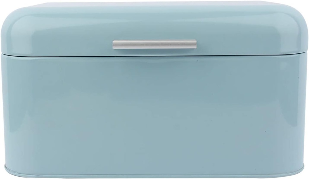 Metal Storage Box, Bread Box for Kitchen Countertop 12x7.1x6.3in Metal Bread Storage Box Metal Bread Box for Living Room, Bedroom, Office (Blue)