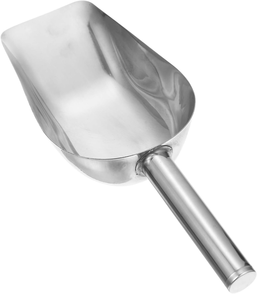 IMIKEYA Ice Flat Bottom Scoop Stainless Steel Utility Shovel Easy Clean Multipurpose Kitchen Flour Scoop