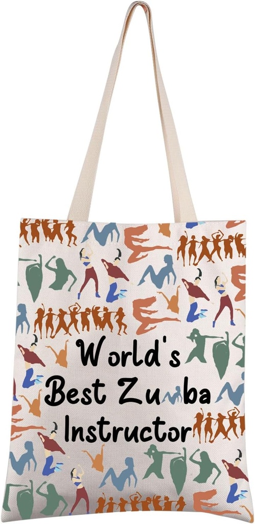 FEELMEM Z Dance Teacher Gift Instructor Gift World's Best Instructor Tote Bag Z Dance Teacher Appreciation
