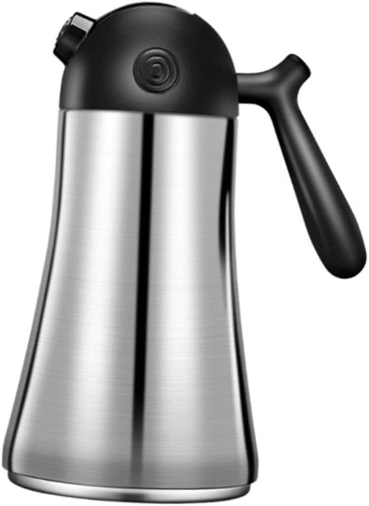 Cabilock 1pc Stainless Steel Oil Bottle Automatic Opening Feature Sauce Dispenser for Kitchen Barbecue and Home Use and Easy