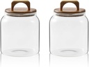 Sweejar Glass Jars for Laundry Room Organization, Half-Gallon Laundry Pods Container, Glass Food Storage Jars with Airtight Lid, 2 Pack, Hand Lid