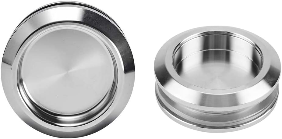 Penwlled 2pcs Stainless Steel Shower Glass Door Sliding Knob, Bathroom Round Back to Back Handle, Cabinet Silver Pull Knobs for Glass Door Shower Kitchen Sliding Window